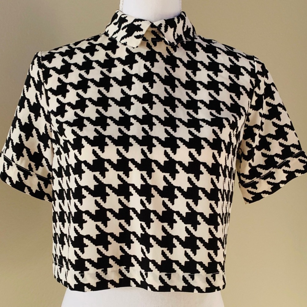 Cropped houndstooth too